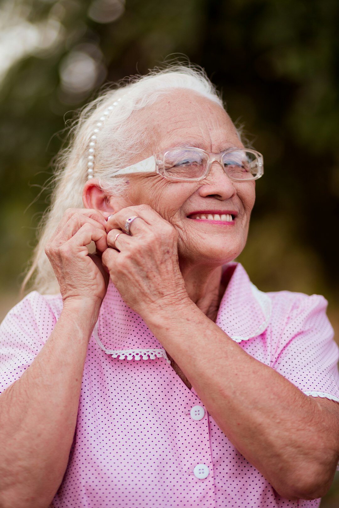senior woman smiling